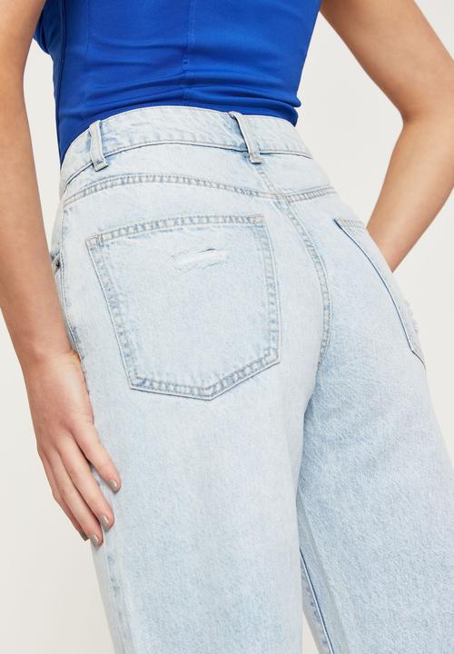 Supré  - Straight leg ripped jean - caroline blue rip