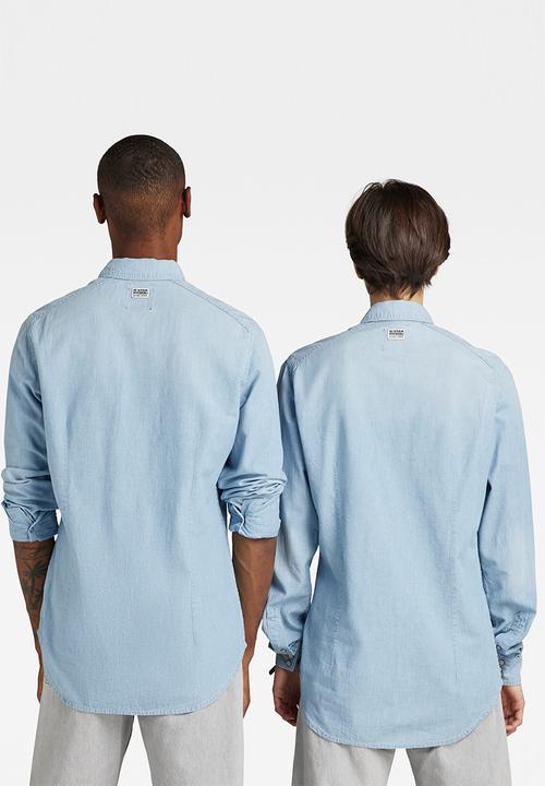 G-STAR - Worker slim shirt - sun faded imperial blue