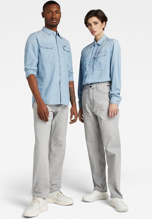 G-STAR - Worker slim shirt - sun faded imperial blue