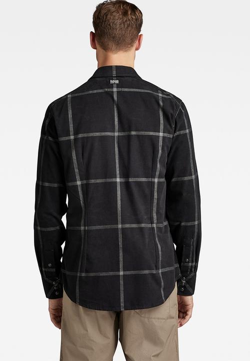 G-STAR - Worker slim shirt - dk black louis check