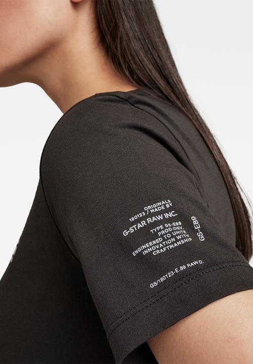 G-STAR - Mysid r t optic slim wmn short sleeve c - black