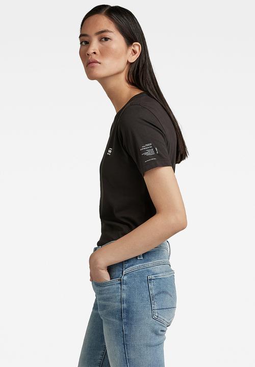 G-STAR - Mysid r t optic slim wmn short sleeve c - black