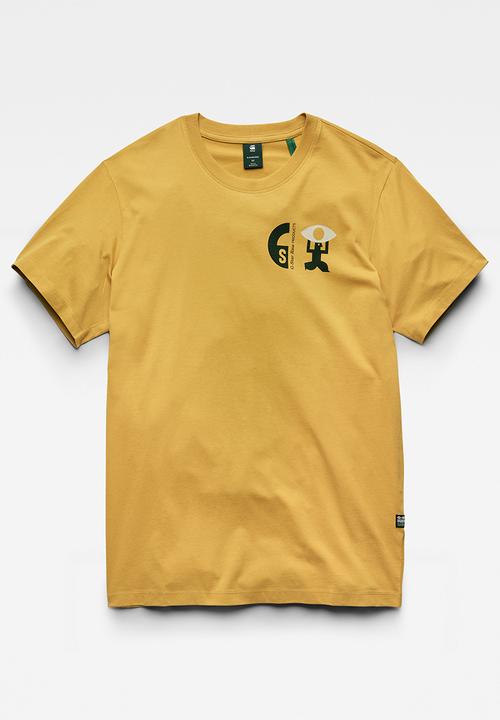 G-STAR - Back graphic r t - yellow
