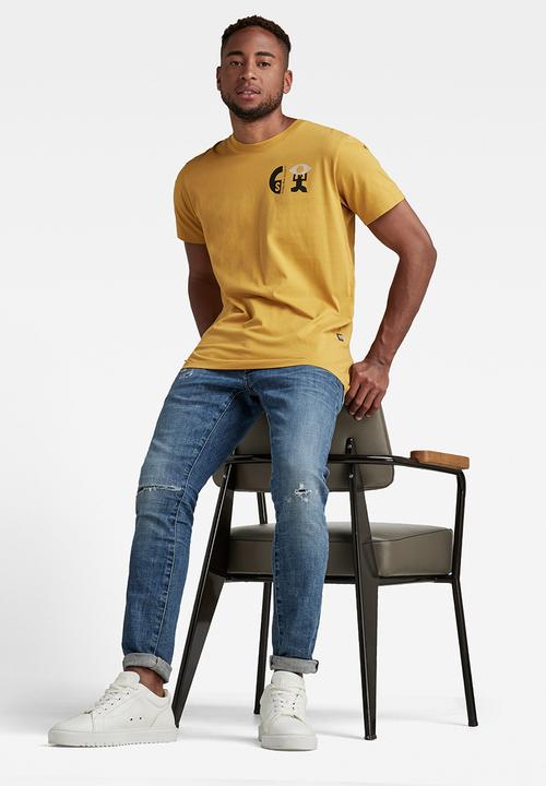 G-STAR - Back graphic r t - yellow