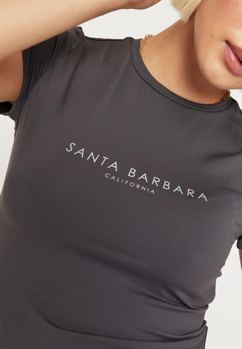Supré  - Pia luxe graphic T-shirt - granite grey & santa barbara