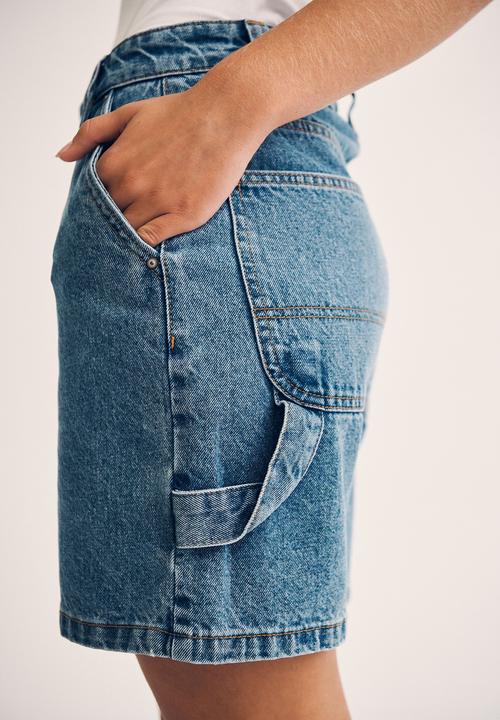 Cotton On - Carpenter denim short - offshore blue