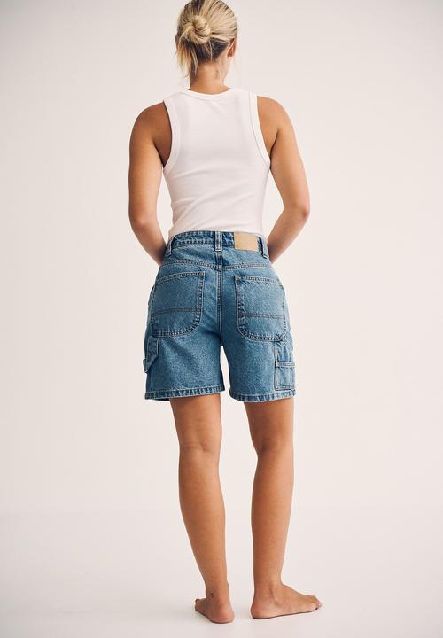 Cotton On - Carpenter denim short - offshore blue