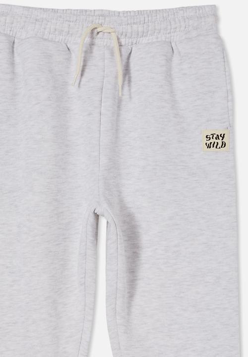 Cotton On - Mackenzie trackpant - white marle