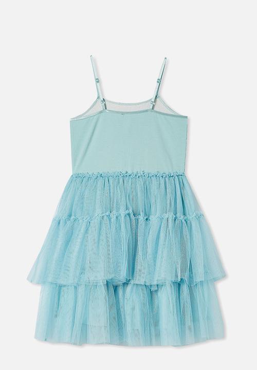 Cotton On - Iris dress up dress - rusty aqua/rainbow marble
