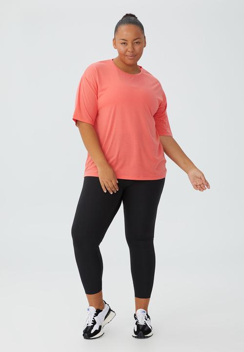 Cotton On - Curve active boyfriend tee - coral  burst