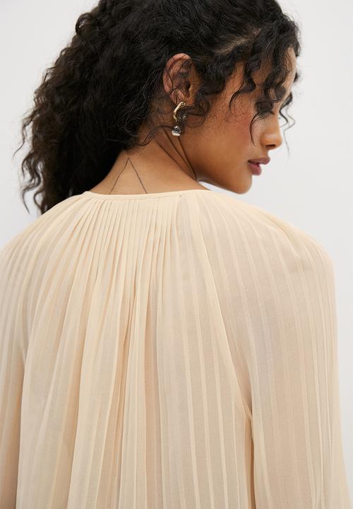 MILLA - Pleated volume blouse - brazillian sand