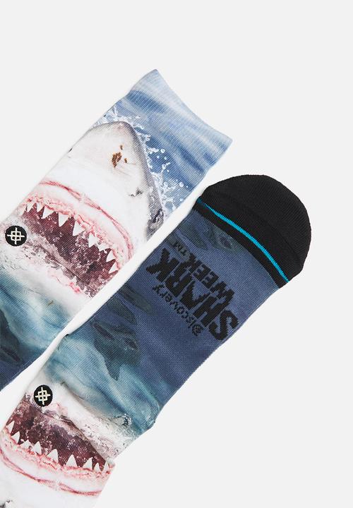Stance Socks - Pearly whites socks - blue & white