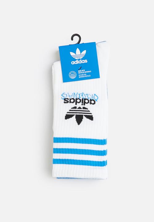 adidas Originals - Graphic Socks 2 Pairs - white & pulse blue