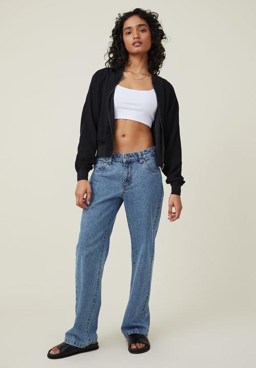 Cotton On - Lightweight drape bomber jacket - black