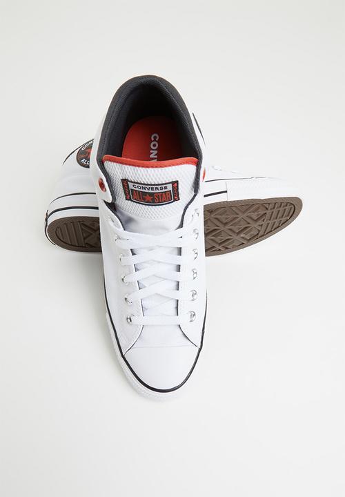 Converse - Chuck taylor all star high street canvas mid - white/storm wind/orange