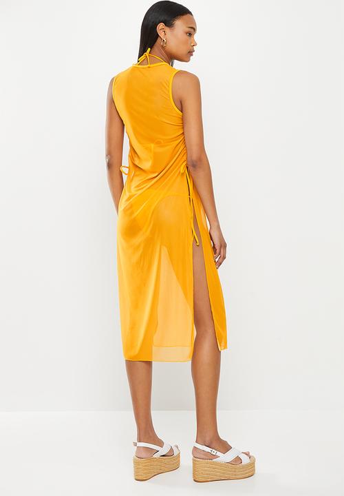 dailyfriday - 3 Piece bikini and cover up set - ochre