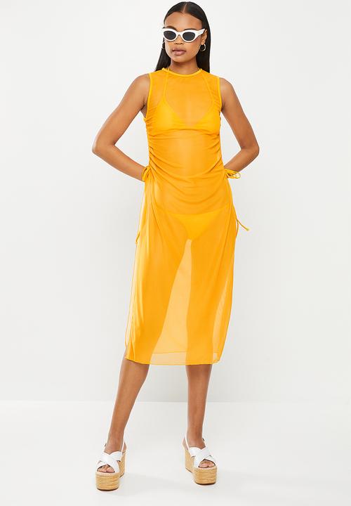 dailyfriday - 3 Piece bikini and cover up set - ochre