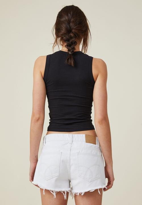 Cotton On - Low rise denim short- whitehaven rip