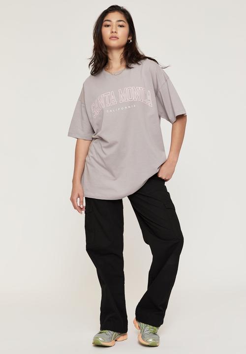 Supré  - Camryn oversized printed T-shirt - dawn grey/santa monica