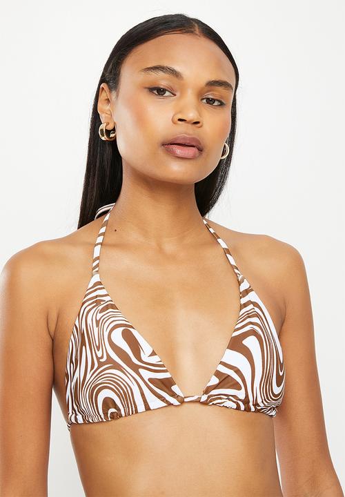 dailyfriday - 2 Piece bikini set - brown & white 