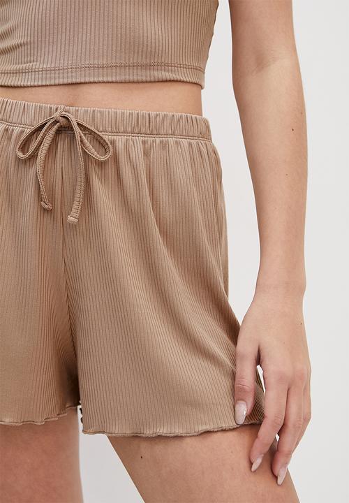 Blake - Rib cami/short sleep set - makeup