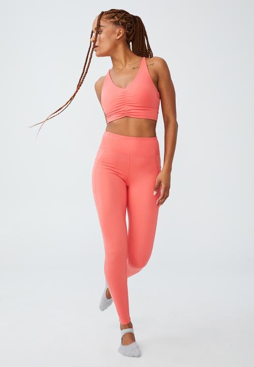 Cotton On - Ultra soft strappy crop - coral burst