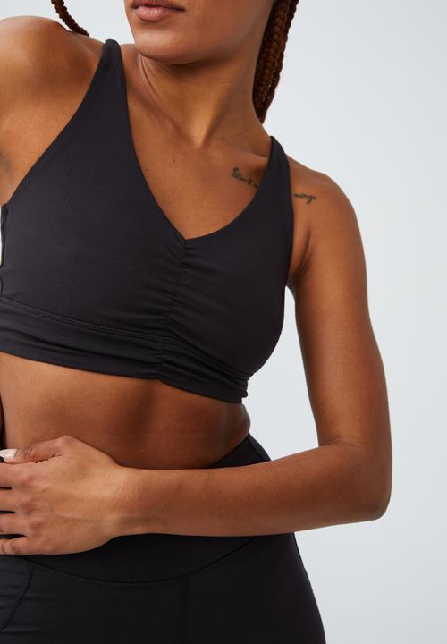 Cotton On - Ultra soft strappy crop - black