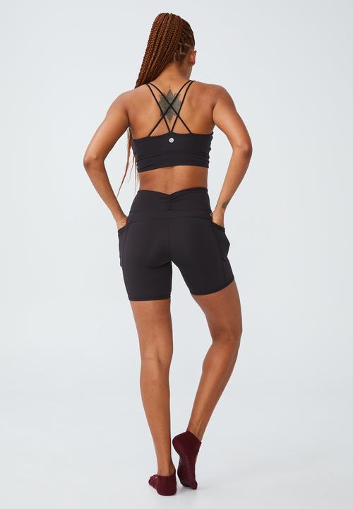 Cotton On - Ultra soft booty lift pocket bike short - black