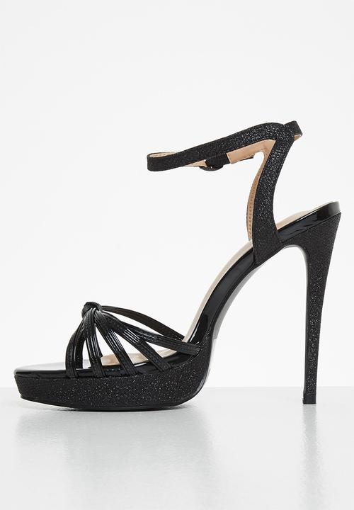 Rock & Co - Tao 1 ankle tie barely there stiletto heel - black