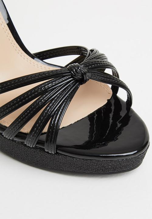 Rock & Co - Tao 1 ankle tie barely there stiletto heel - black