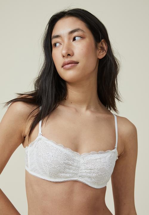 Cotton On - Ultimate comfort lace balconette strapless bra - cream