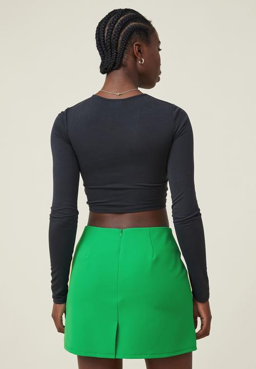 Cotton On - Soft suiting mini skirt - bright green