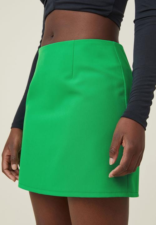 Cotton On - Soft suiting mini skirt - bright green
