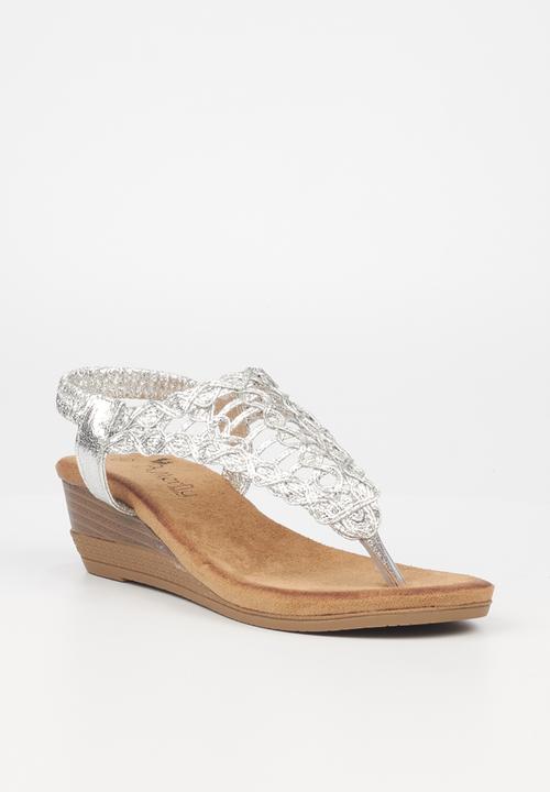 Butterfly Feet - Linah 3 wedge heel - silver