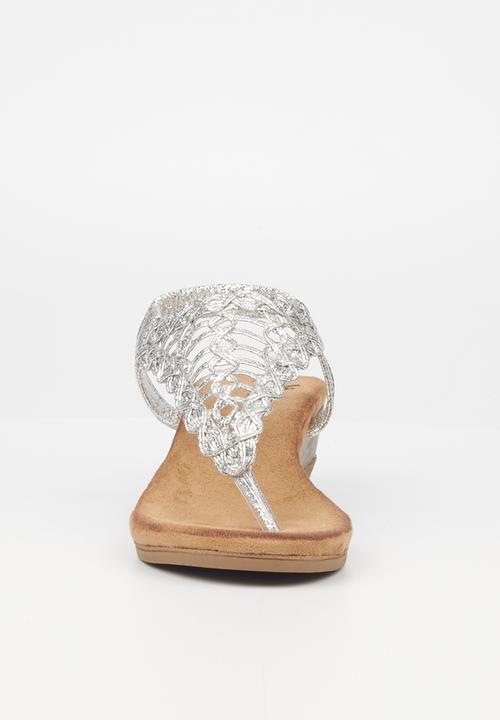 Butterfly Feet - Linah 3 wedge heel - silver