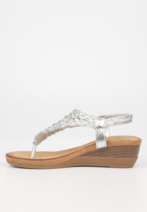 Butterfly Feet - Linah 3 wedge heel - silver