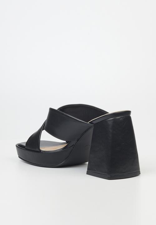 Rock & Co - Naked 1 mule block heel - black