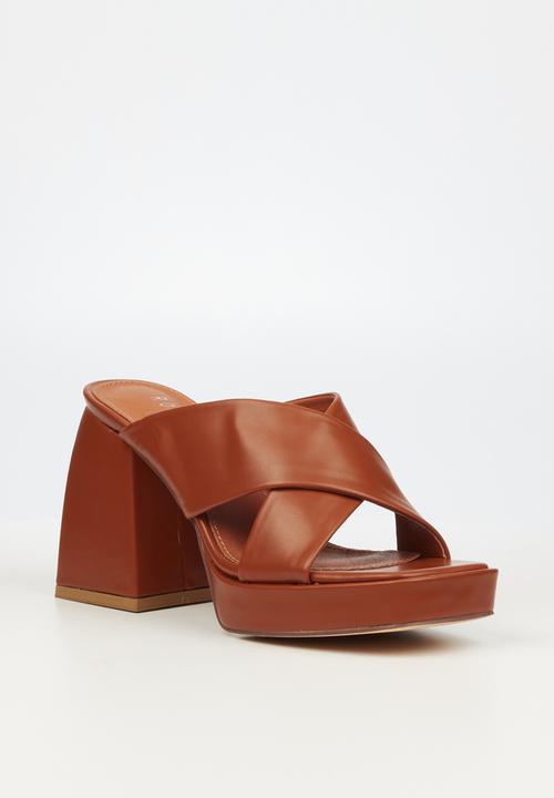 Rock & Co - Naked 1 mule block heel - brown