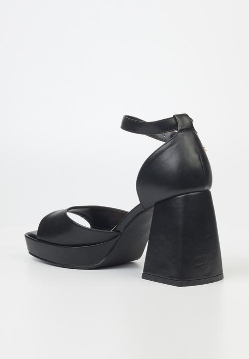 Rock & Co - Naked 2 ankle tie block heel - black