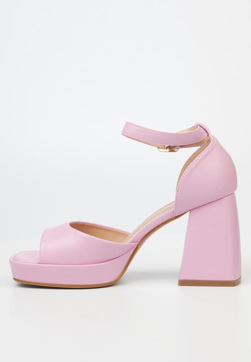 Rock & Co - Naked 2 ankle tie block heel - pink