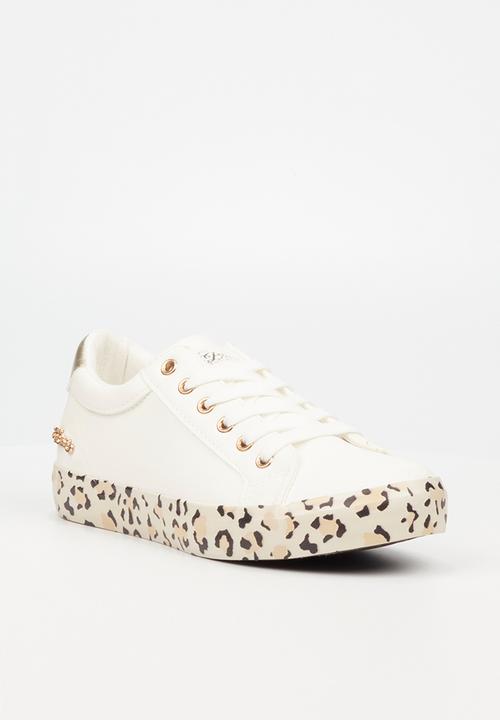 Miss Black - Baker16 flatform sneaker - white