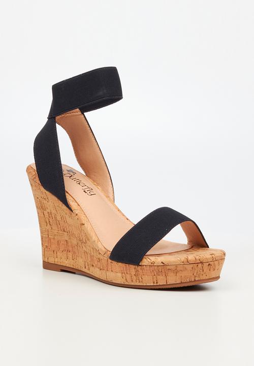 Butterfly Feet - Debra 1 wedge heel - black