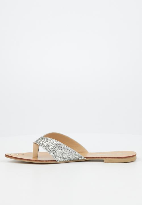 Miss Black - Jazmin1 toe post sandal - silver