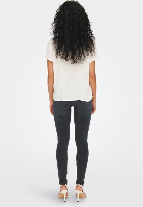 Jacqueline de Yong - Lima life short sleeve top - cloud dancer