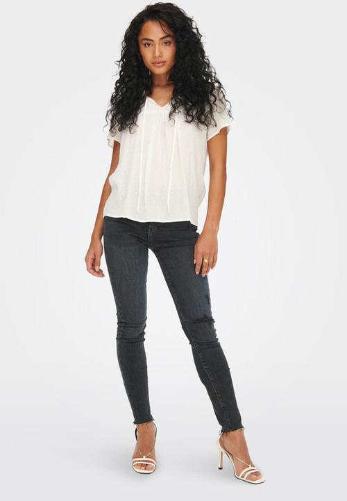 Jacqueline de Yong - Lima life short sleeve top - cloud dancer