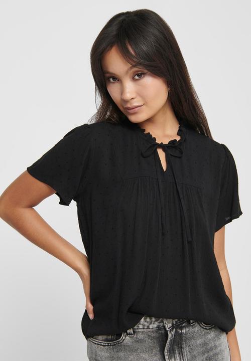 Jacqueline de Yong - Lima life short sleeve top - black