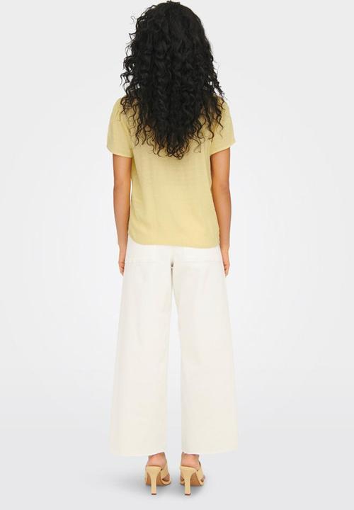 Jacqueline de Yong - Lima life short sleeve top - straw