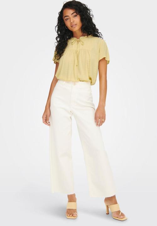 Jacqueline de Yong - Lima life short sleeve top - straw