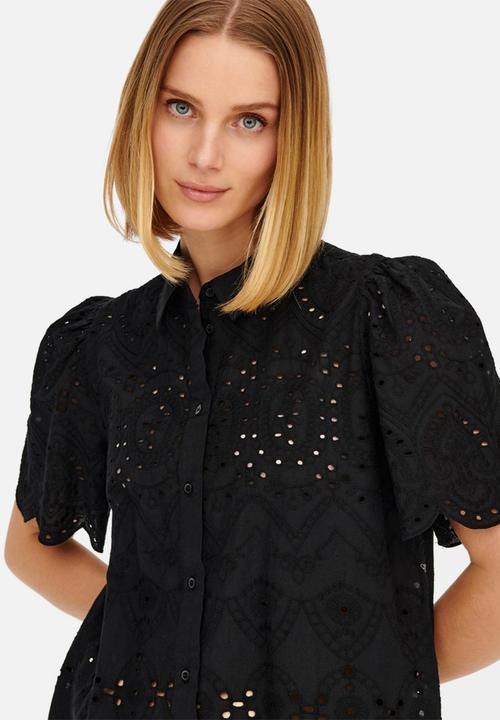 Jacqueline de Yong - Kalli 2/4 shirt dress - black