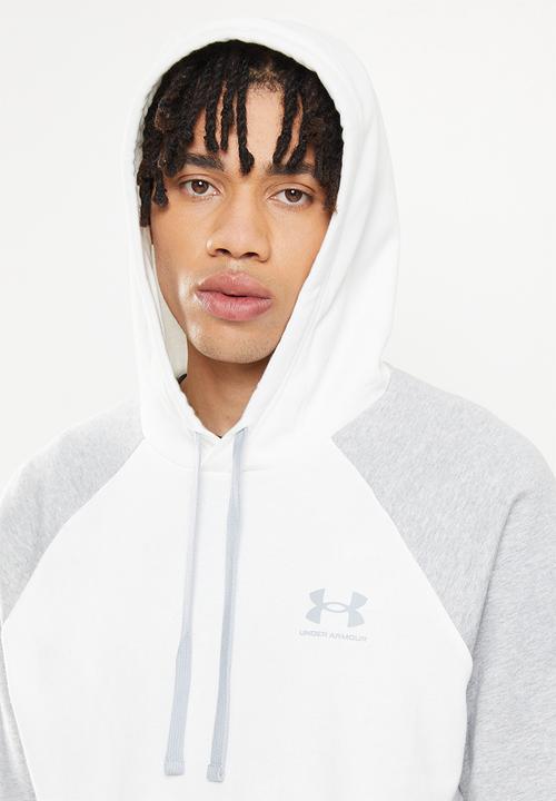 Under Armour - UA Rival Fleece Colorblock Hoodie - white & grey